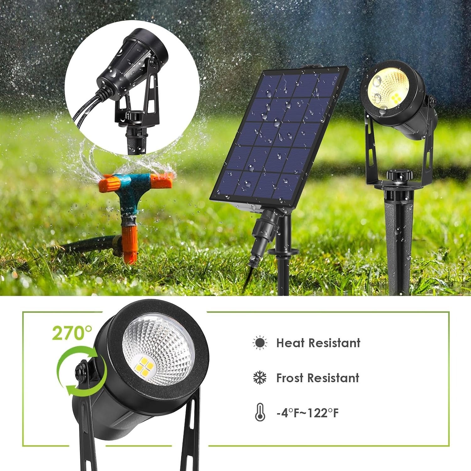 Solar Garden Spotlights Warm White