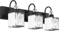 Modern Black Crystal Bathroom Vanity Light