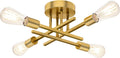Gold 4-Light Sputnik Ceiling Lamp