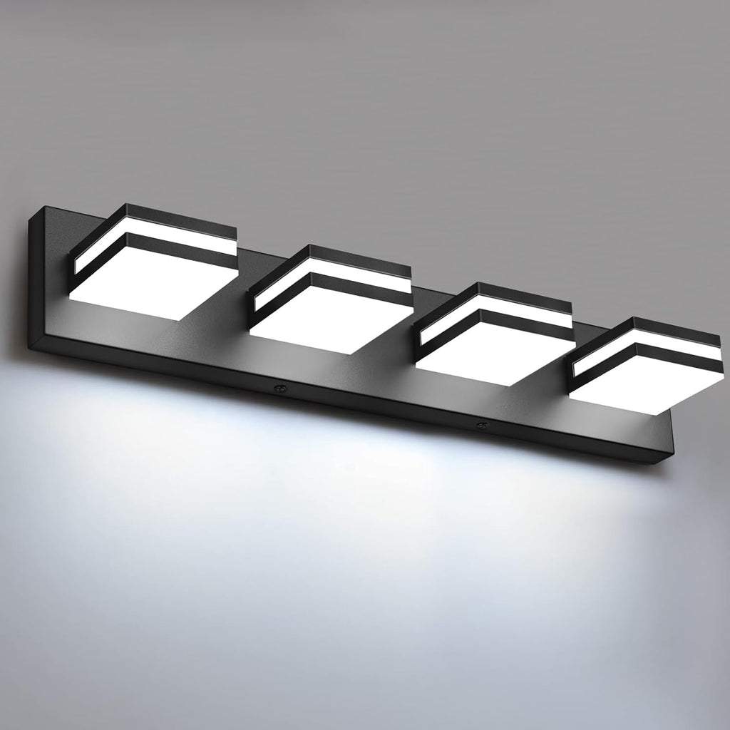 24In Black Rotatable 4-Light Vanity Light