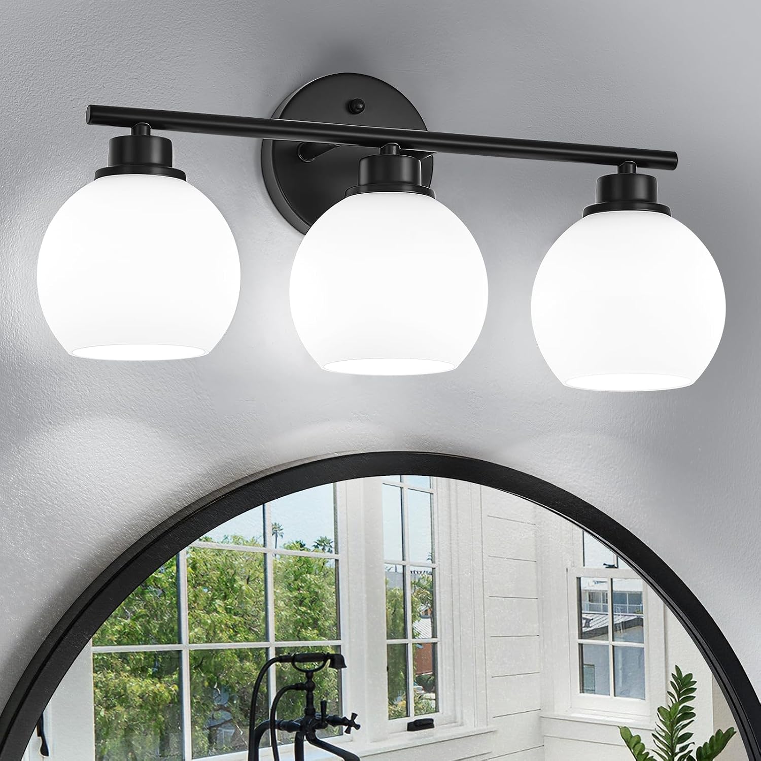 Nickel 3-Light Bathroom Wall Sconce