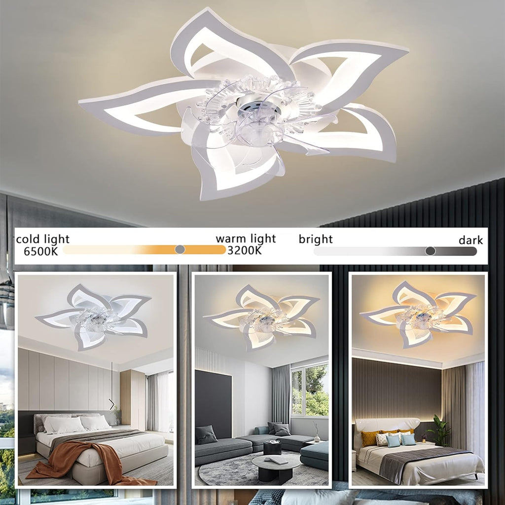 Flower Ceiling Fan Light With Remote