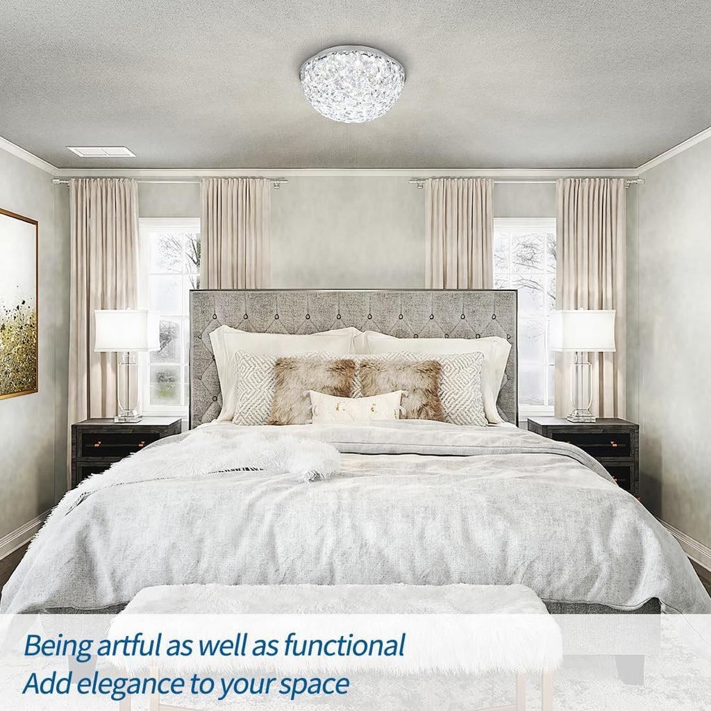 12 Inch Crystal Dimmable Ceiling Light
