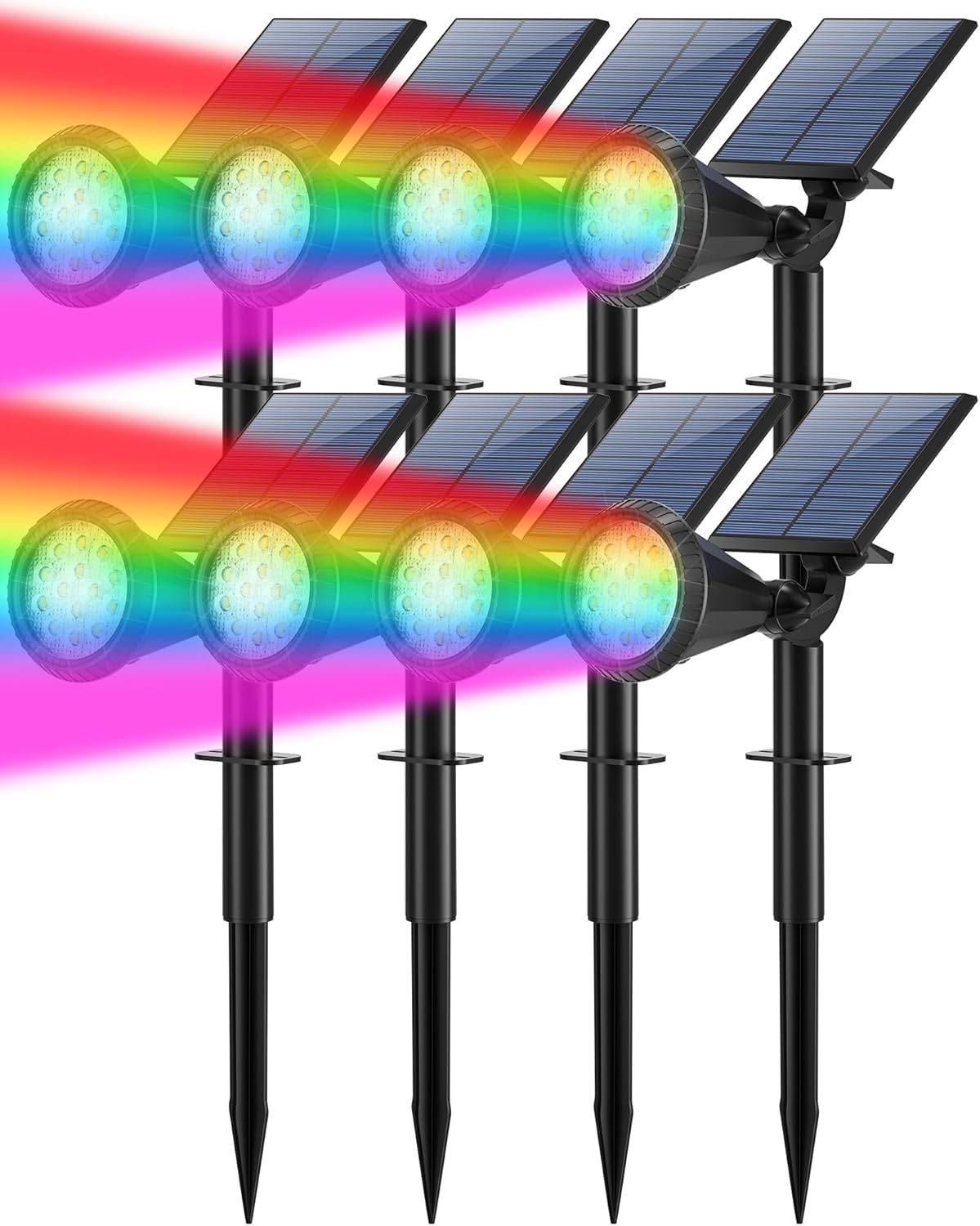 Adjustable RGB Solar Garden Spot Lights