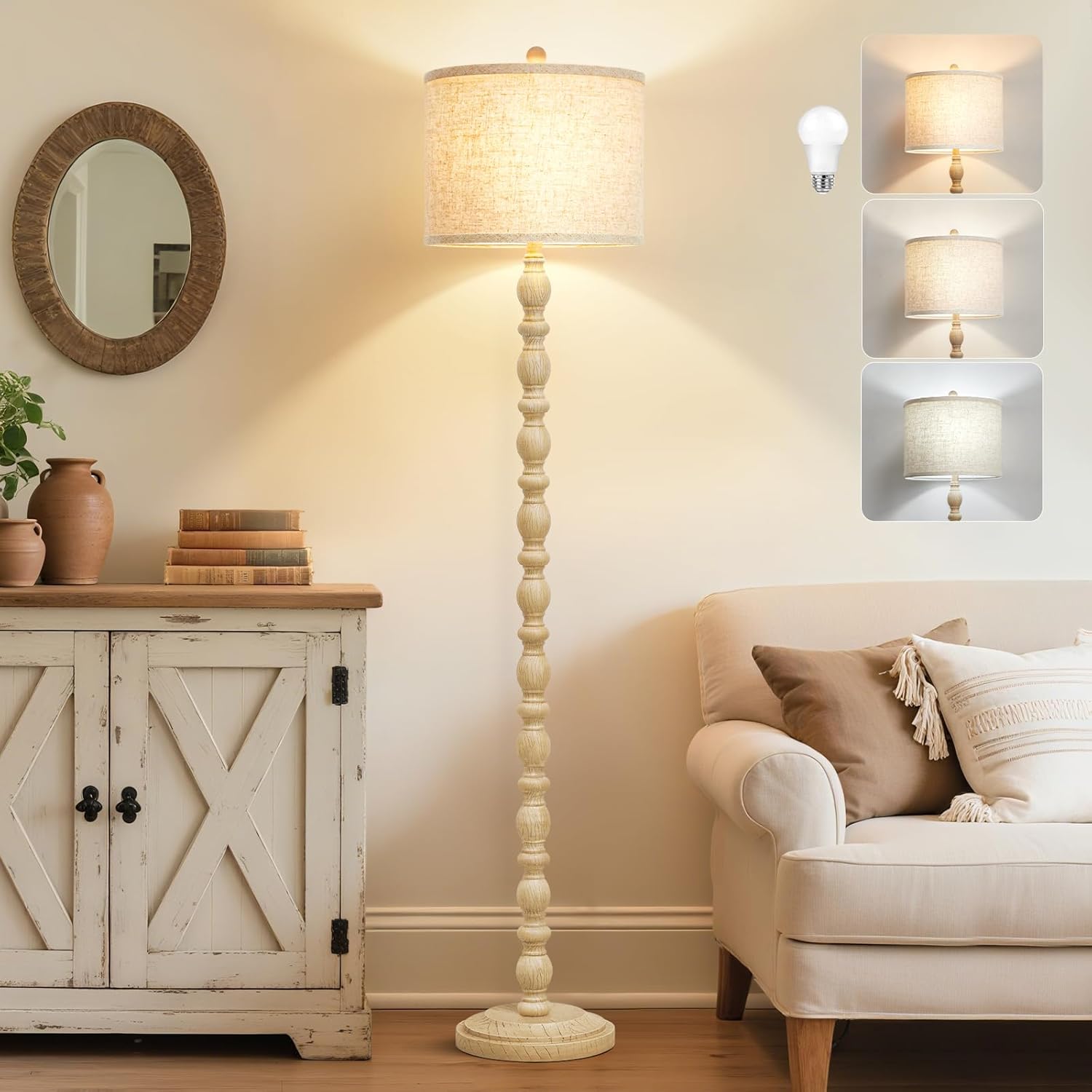 Adjustable Vintage Rustic Floor Lamp