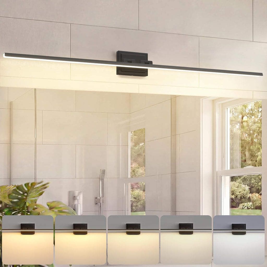 48 Inch Rotatable Black LED Vanity Light
