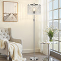 Silver Crystal Dimmable Standing Floor Lamp