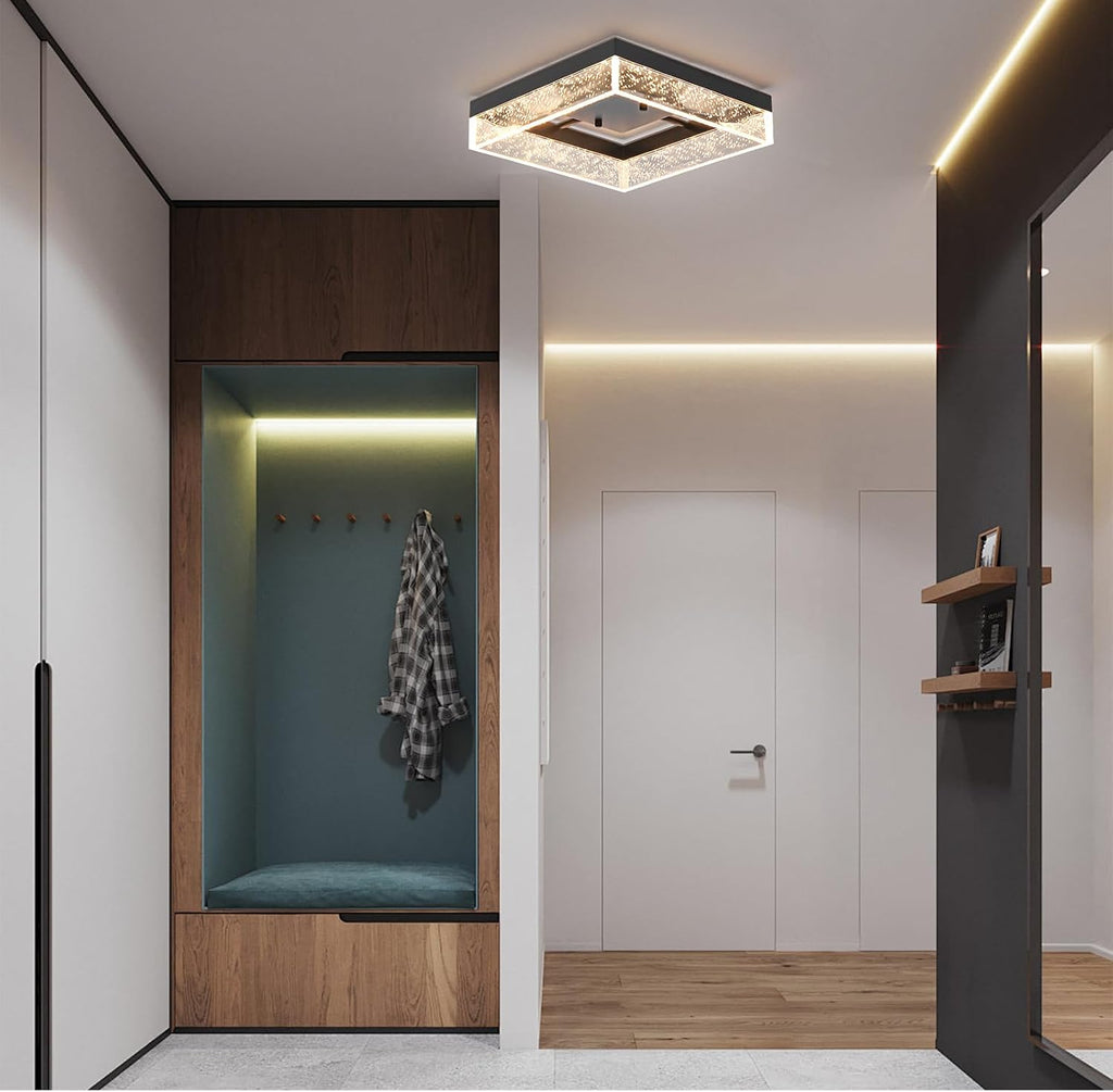 Black Square Bubble Acrylic Ceiling Light
