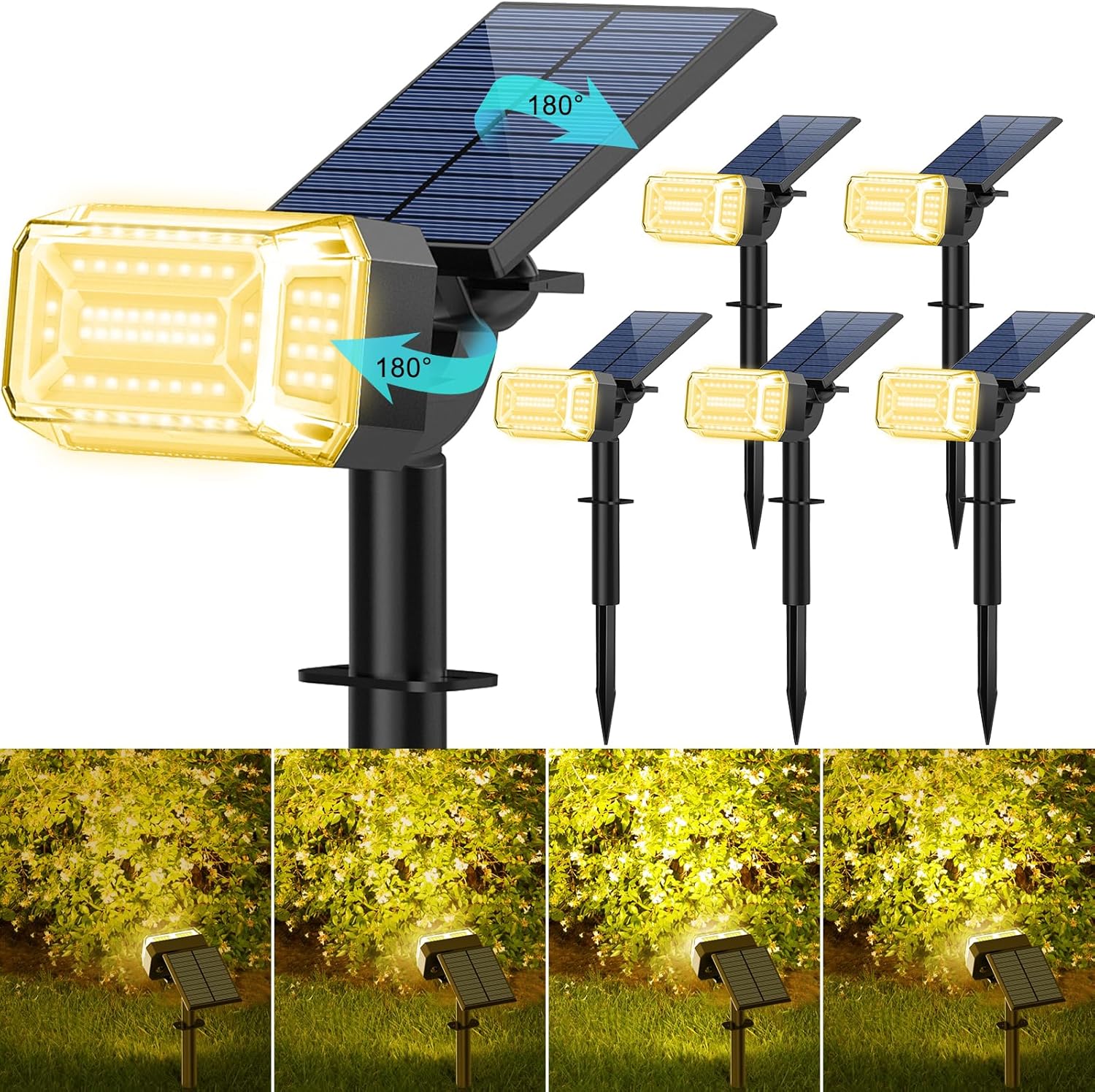 Adjustable Cool White Solar Lights