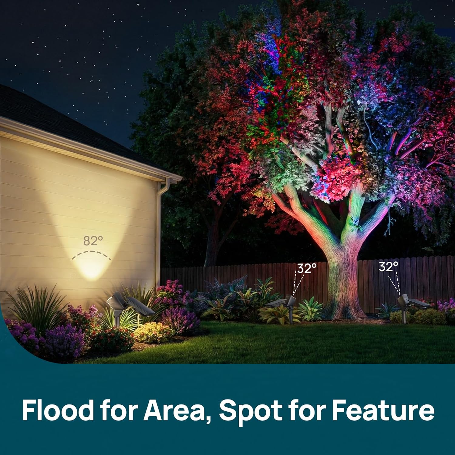 Smart Color Changing Solar Tree Lights