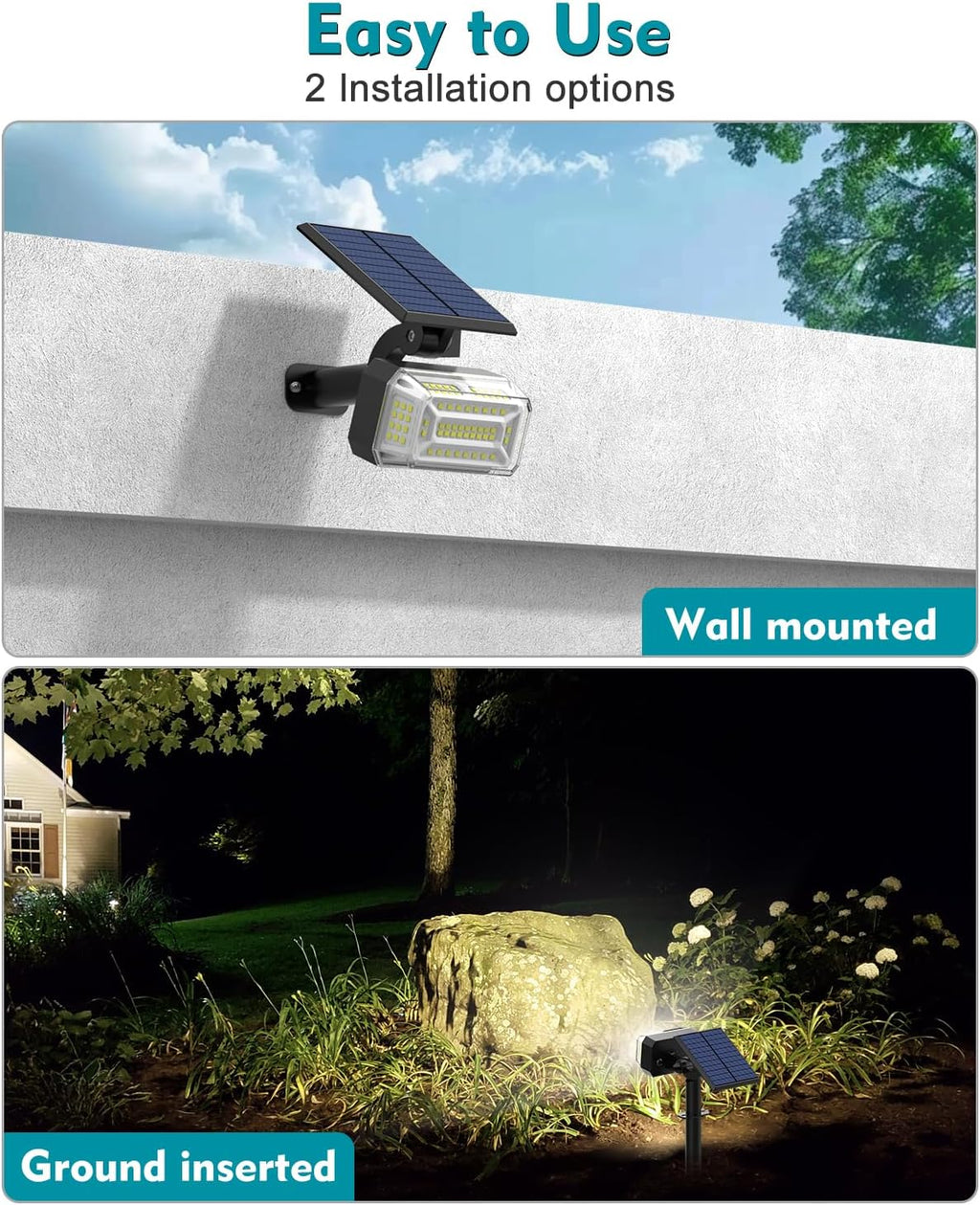 Adjustable Cool White Solar Lights