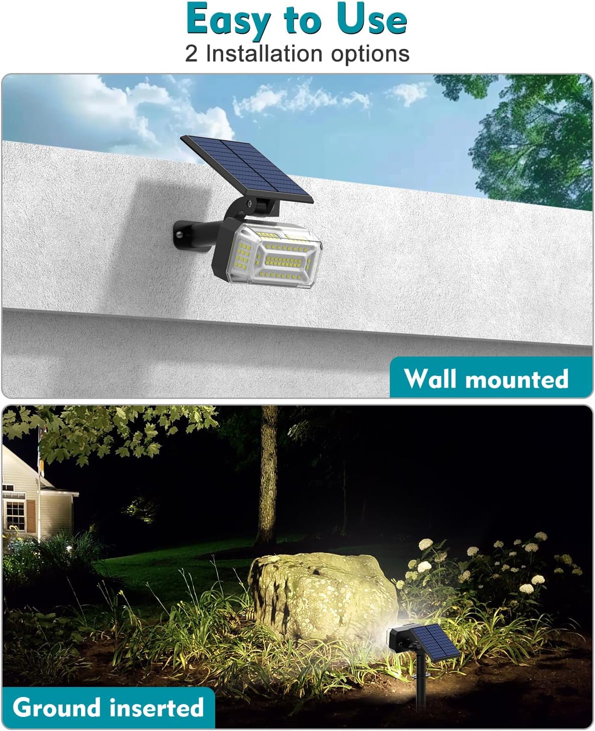 Adjustable Cool White Solar Lights