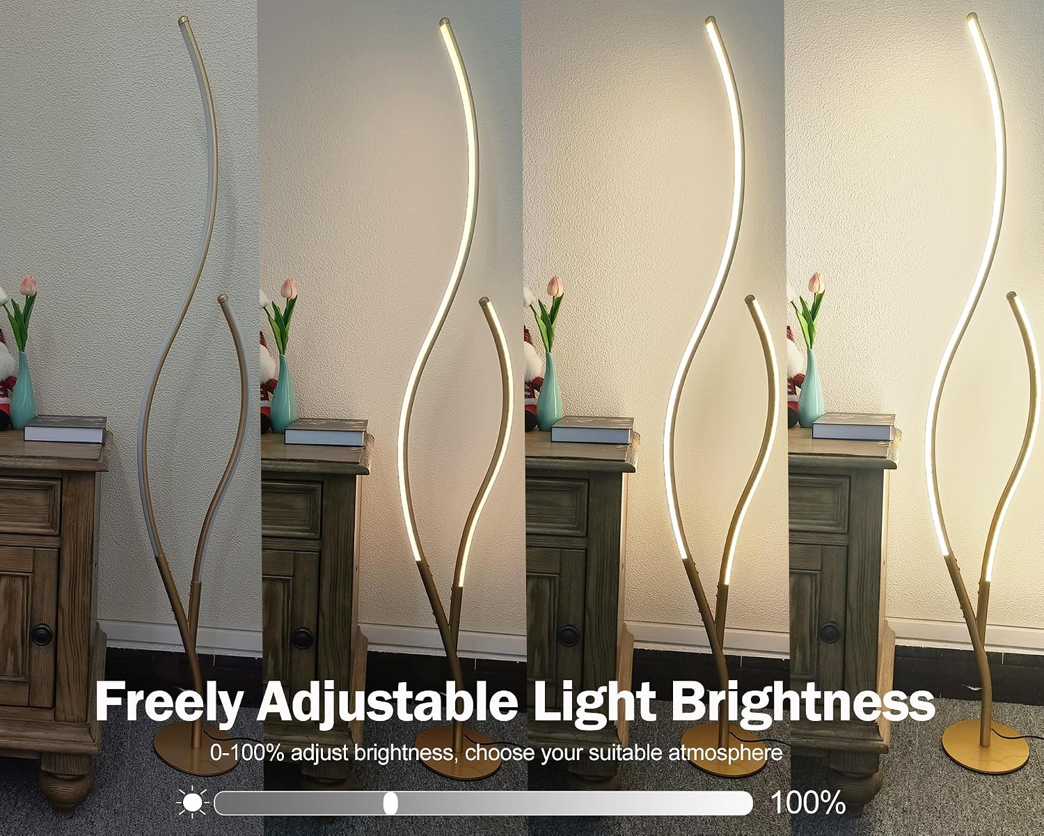 Attractive Gold Smart Music Sync Floor Lamp