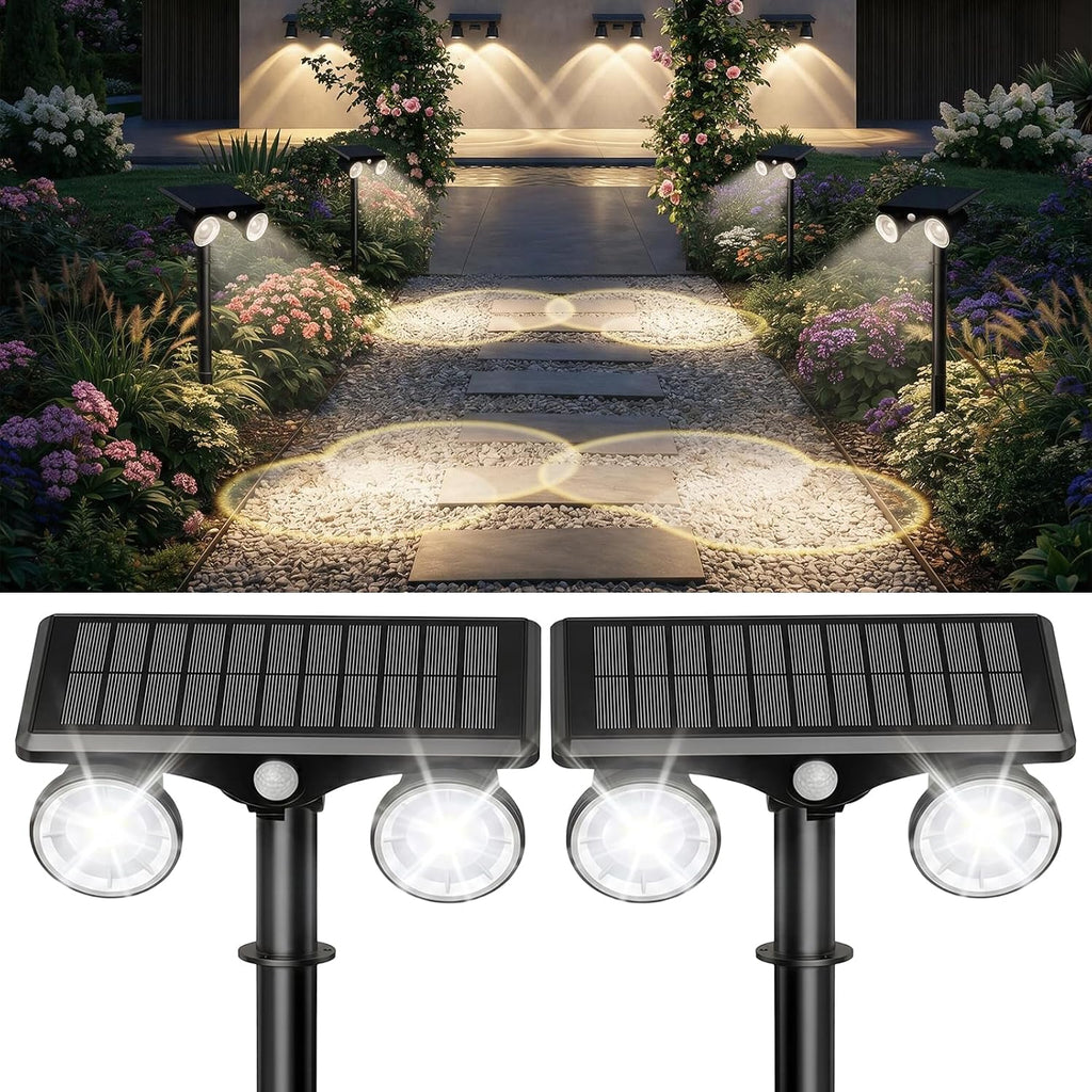 Motion Sensor Dual Head Solar Lights
