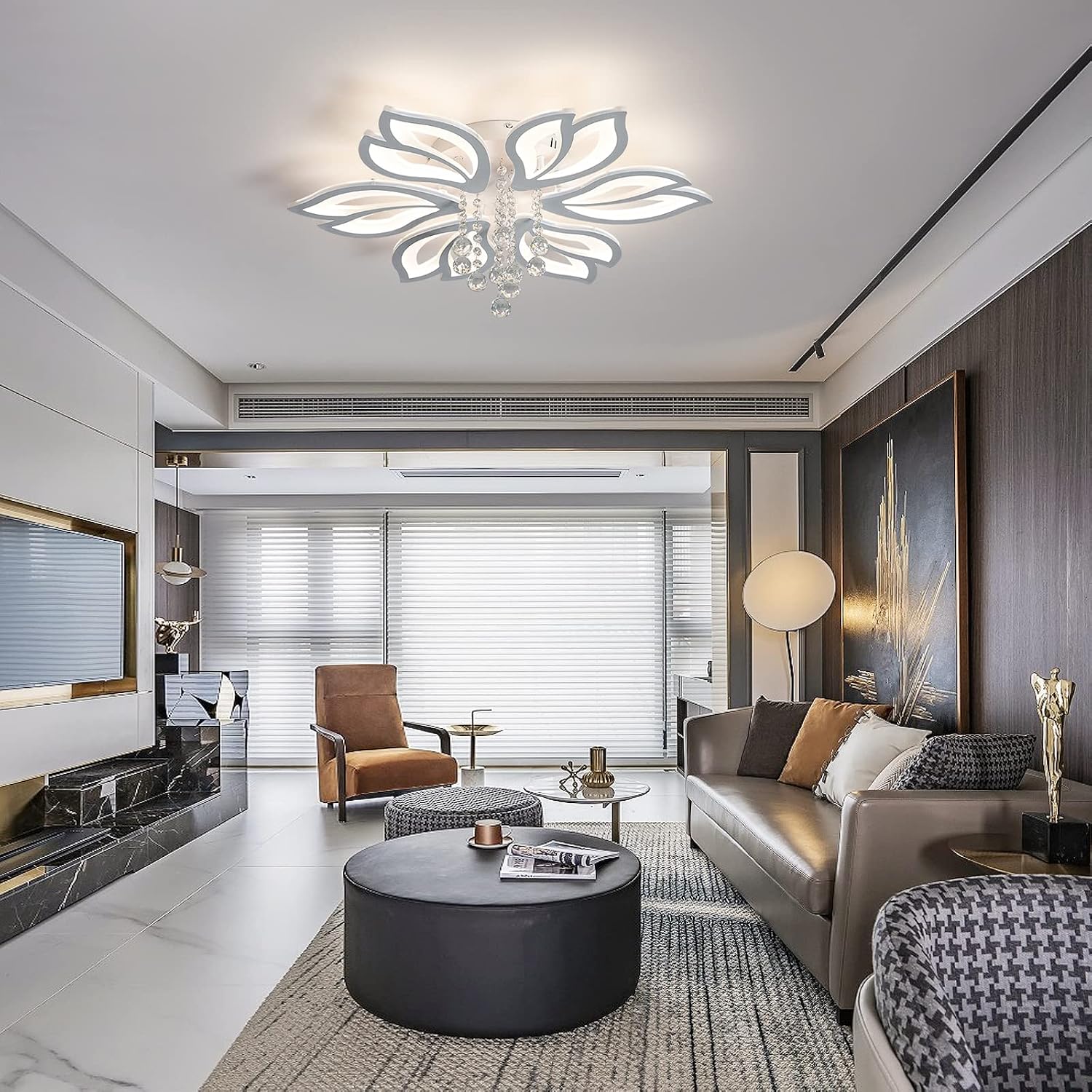 White Flower Dimmable LED Ceiling Light