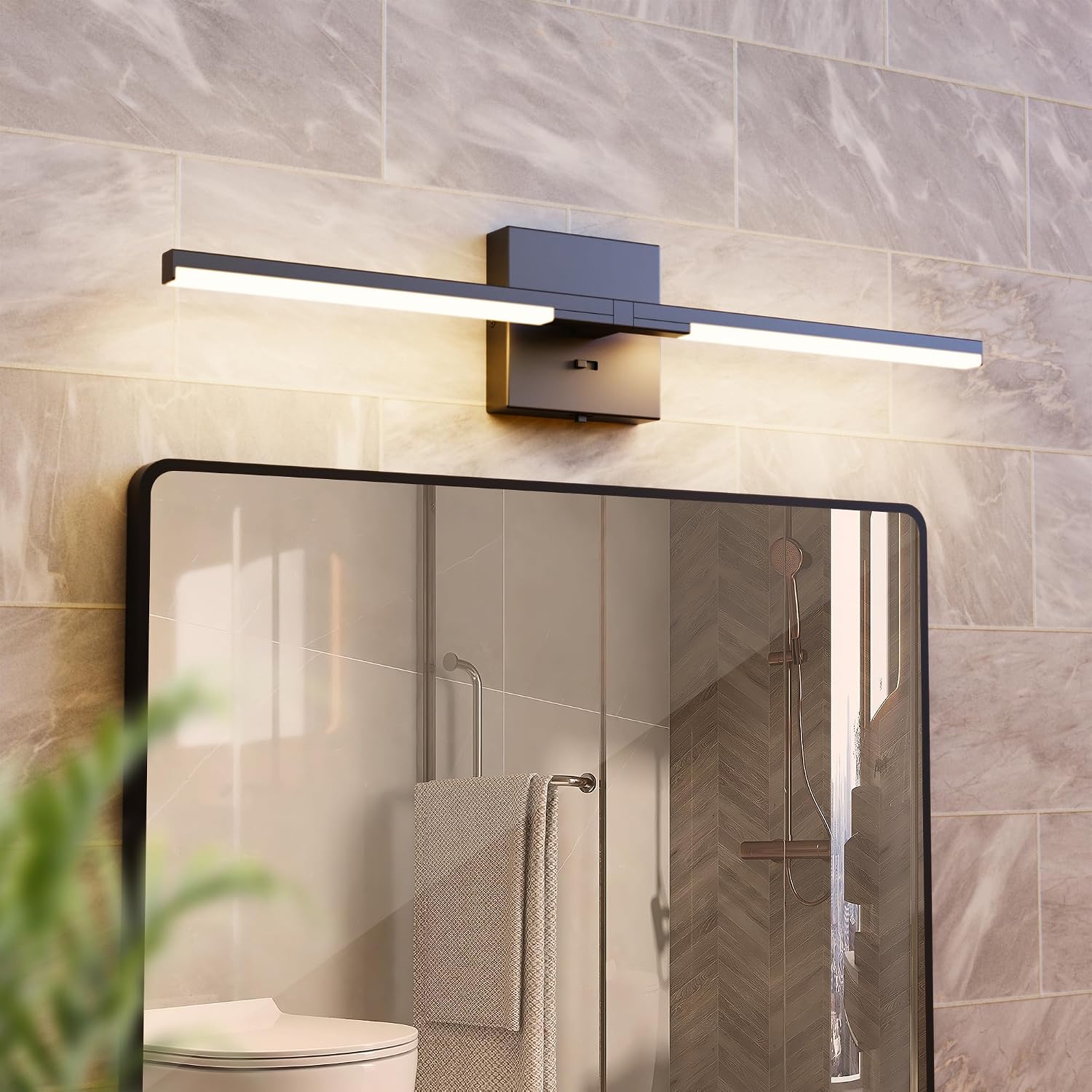 Rotatable Nickel Dimmable Vanity Light
