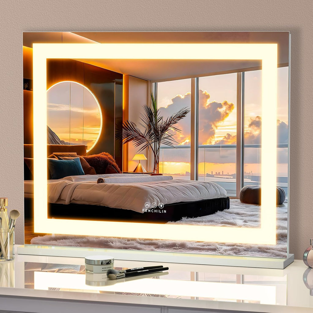 White LED Makeup Vanity Mirror 23×18 Inch