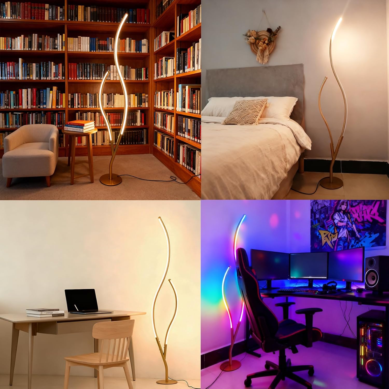 Attractive Gold Smart Music Sync Floor Lamp