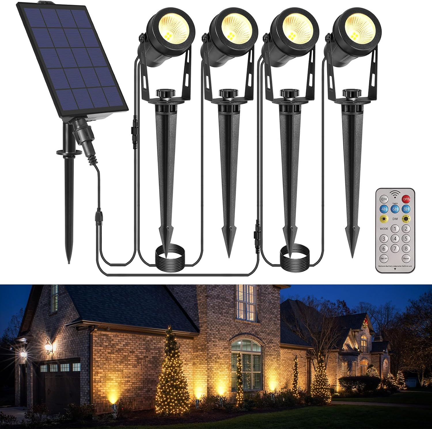 Solar Garden Spotlights Warm White