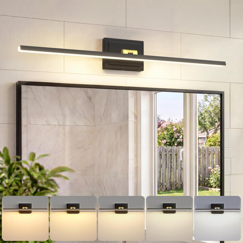 48 Inch Rotatable Black LED Vanity Light