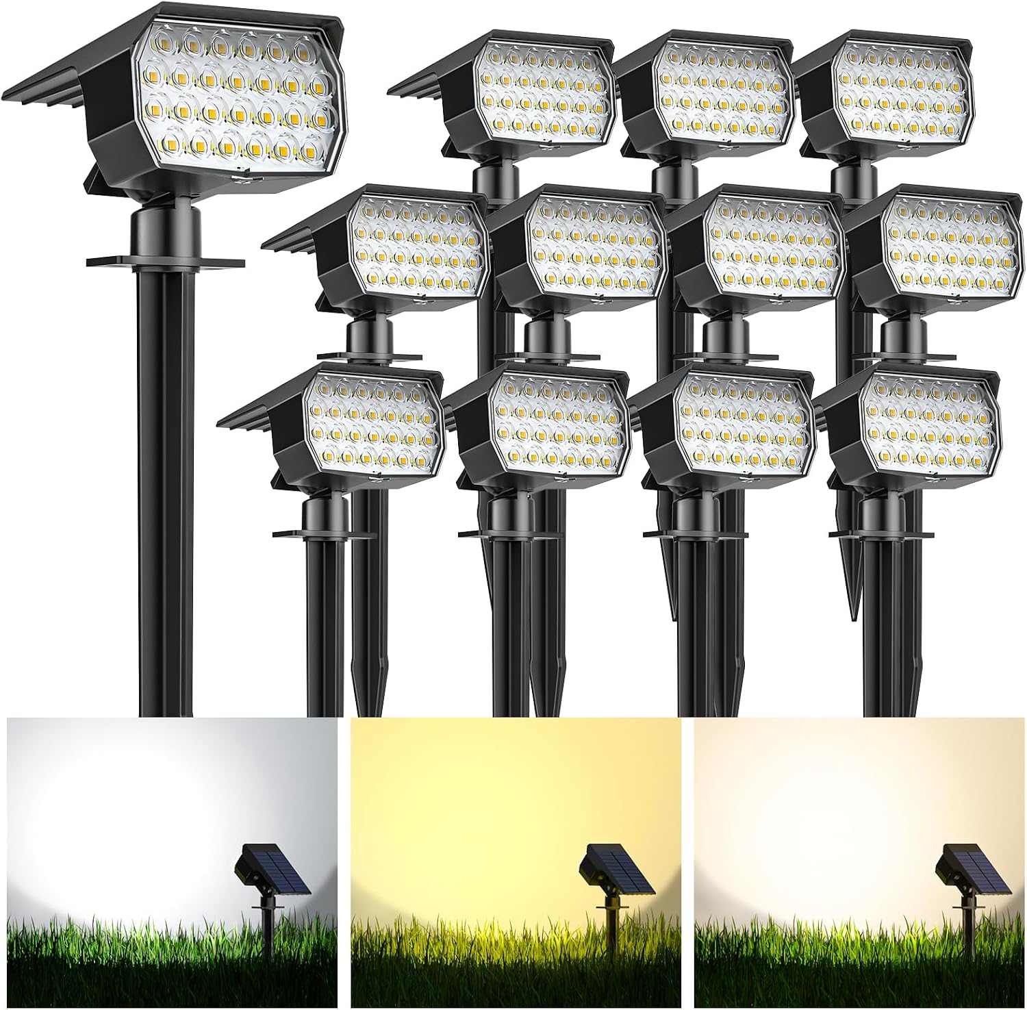 Adjustable Cool White Solar Lights