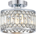 9 Inch Chrome Crystal Ceiling Light