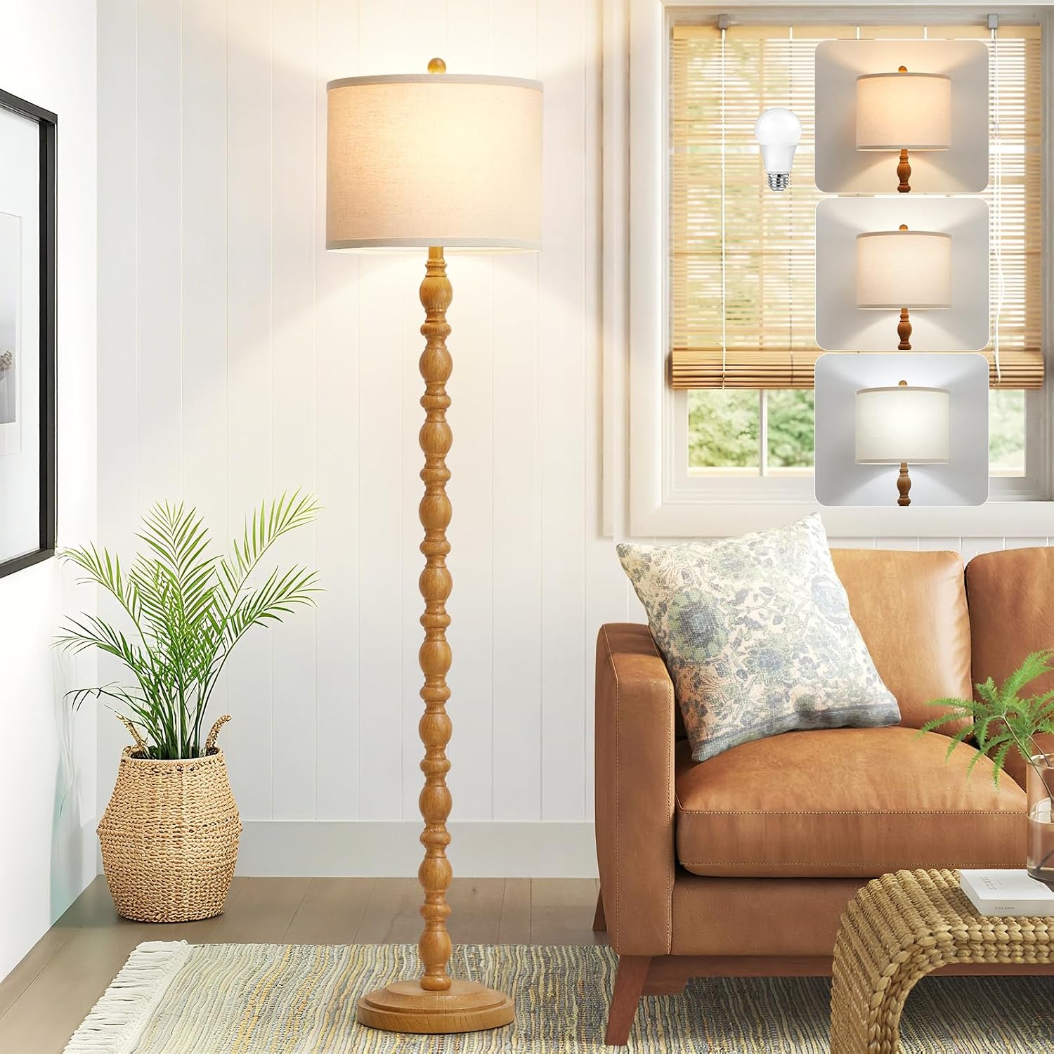 Adjustable Vintage Rustic Floor Lamp