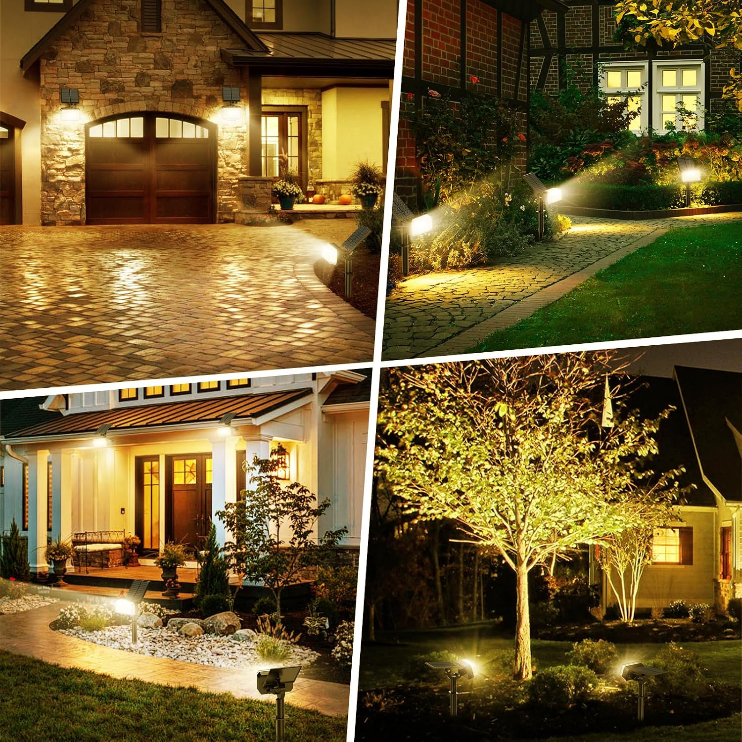 Adjustable Warm White Solar Spotlights