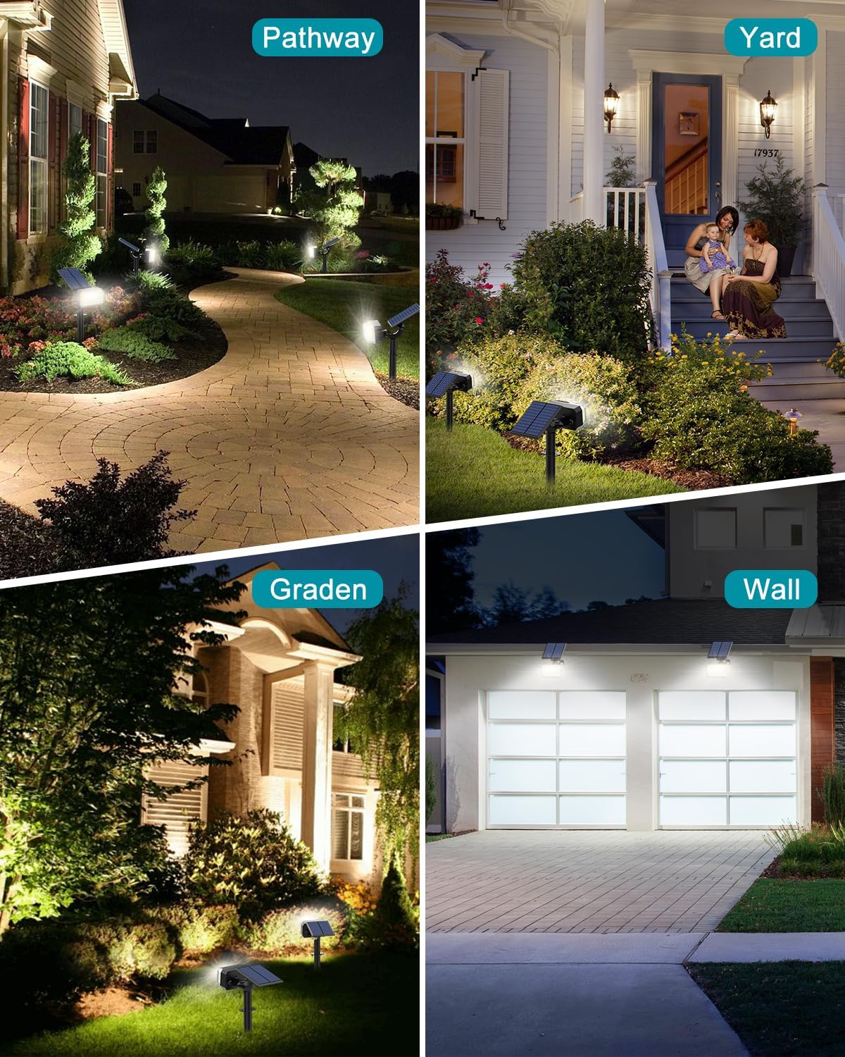 Adjustable Cool White Solar Lights