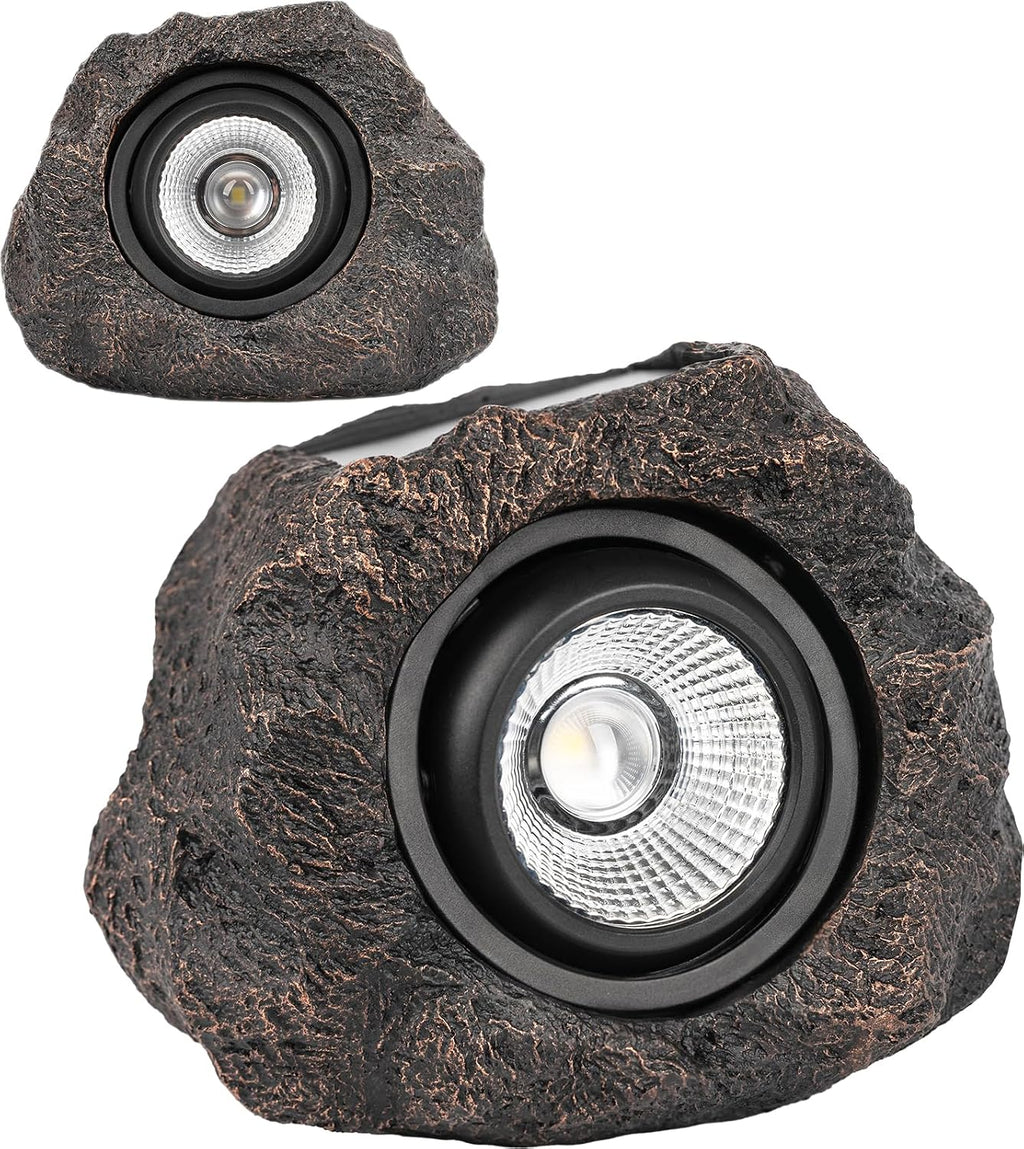 Solar Stone Outdoor Garden Path Lights