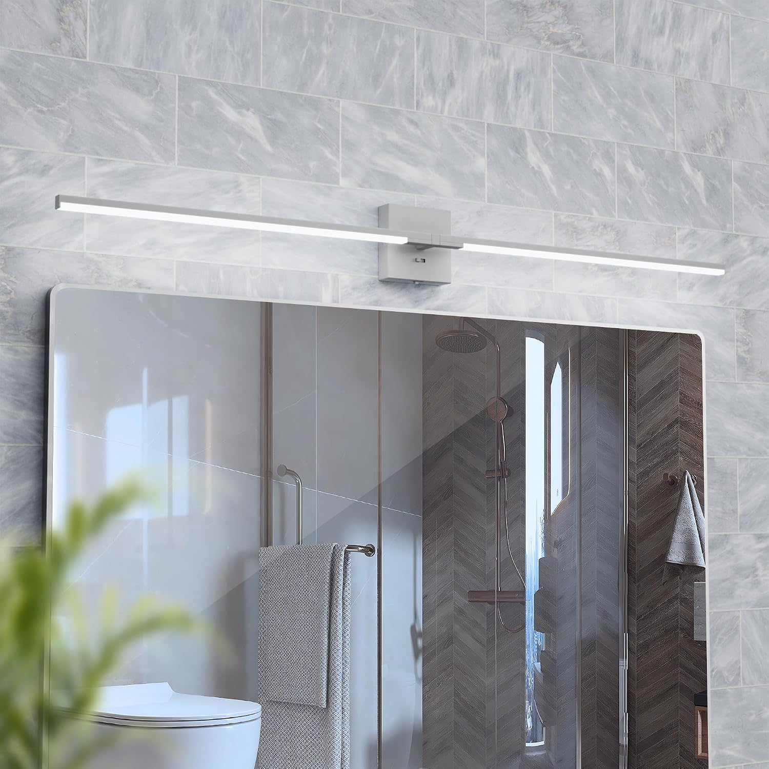 Rotatable Nickel Dimmable Vanity Light