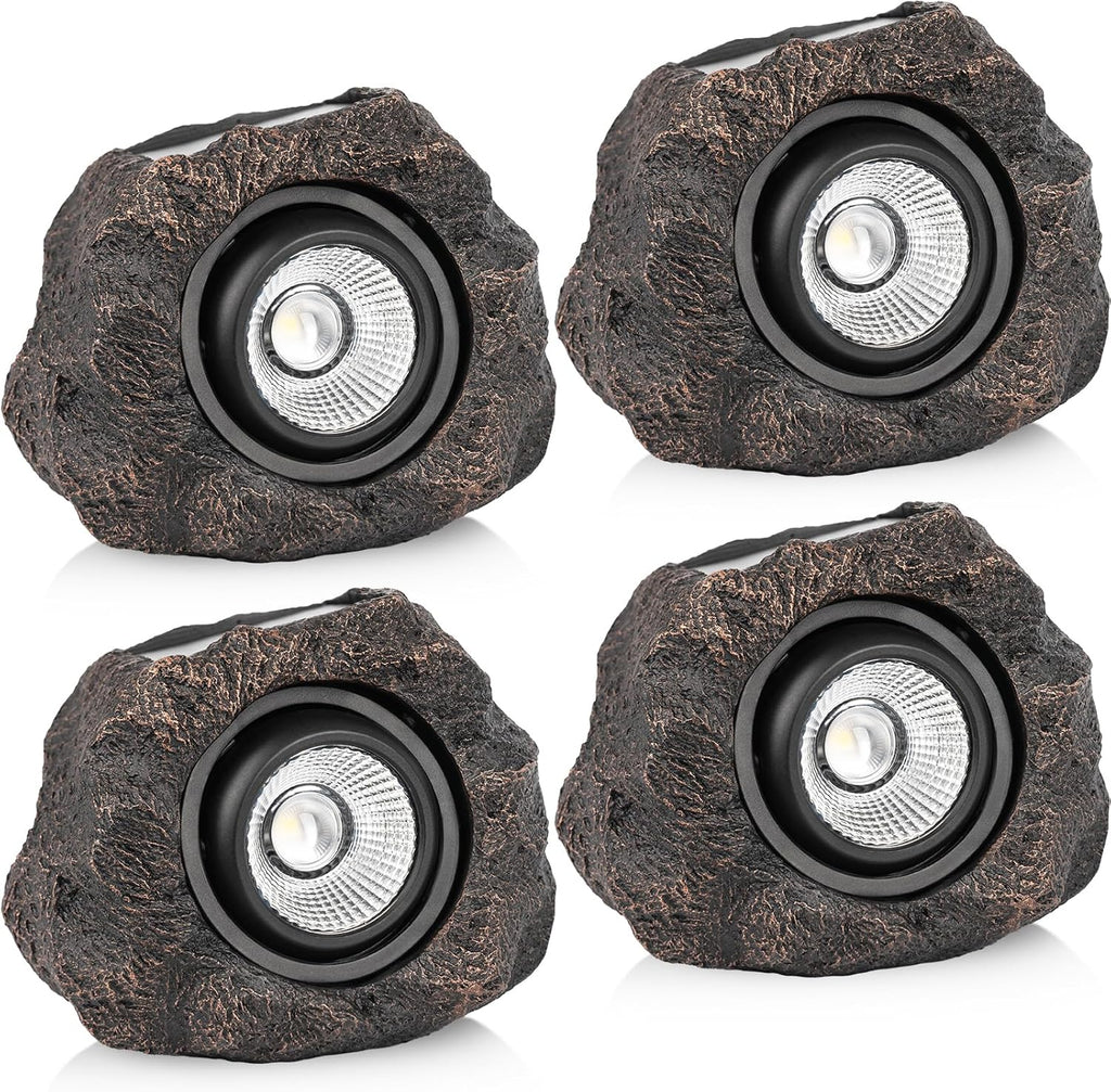 Solar Stone Outdoor Garden Path Lights